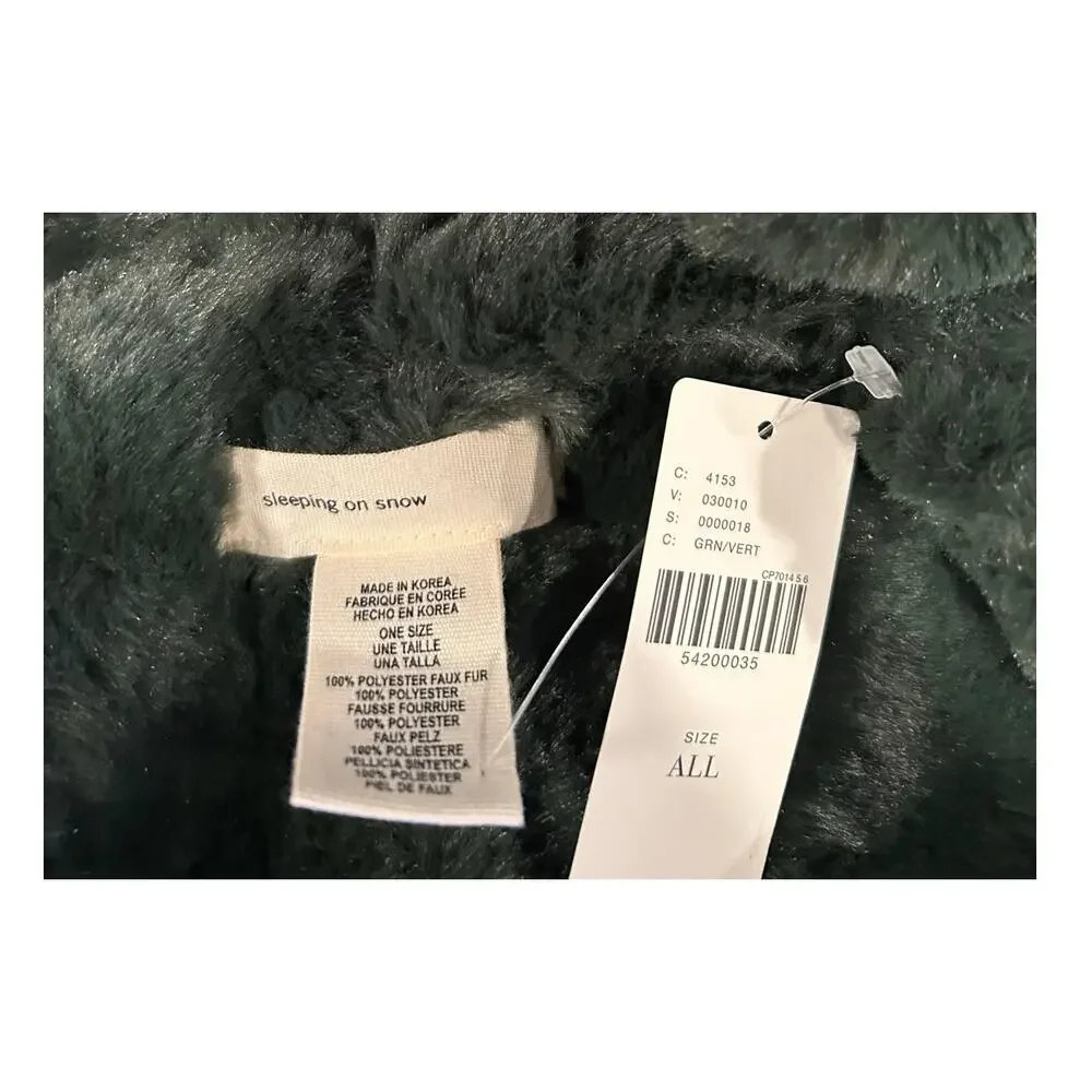 NWT Anthropologie Roxy Faux Fur Cowl Infinity Scarf Snood Neck Warmer, One Size